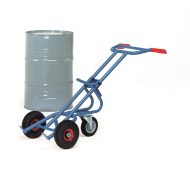   Hordószállító kocsi 206L támasztó kerékkel, 200 l hordóhoz, 300 kg, levegős abroncsokkal