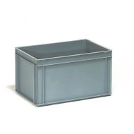 Műanyag doboz, EURO, szürke, 600 x 400 x 325 mm, 60l