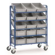   EURO dobozos kocsi 1398, dobozokkal, rakfelület 1.240 x 610 mm, 300 kg