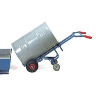   Hordószállító kocsi 306V 2 db támasztókerékkel, 200 l hordóhoz, 300 kg, tömörgumi kerekekkel