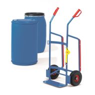   Hordószállító kocsi 2080 műanyag hordókhoz, 120-220 l hordóhoz, 250 kg, tömörgumi kerekekkel