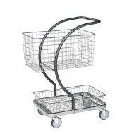  Rácshálós bevásárlókocsi KONGAMEK KM96101B C-LINE, rakfelület 685 x 450 mm, 120 kg